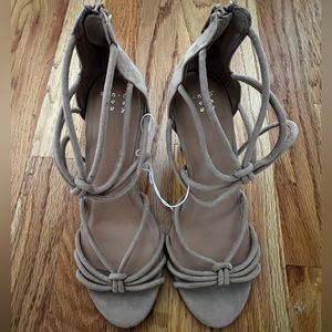 Gorgeous taupe heeled sandals